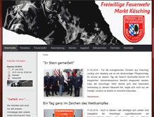 Tablet Screenshot of feuerwehr-koesching.de